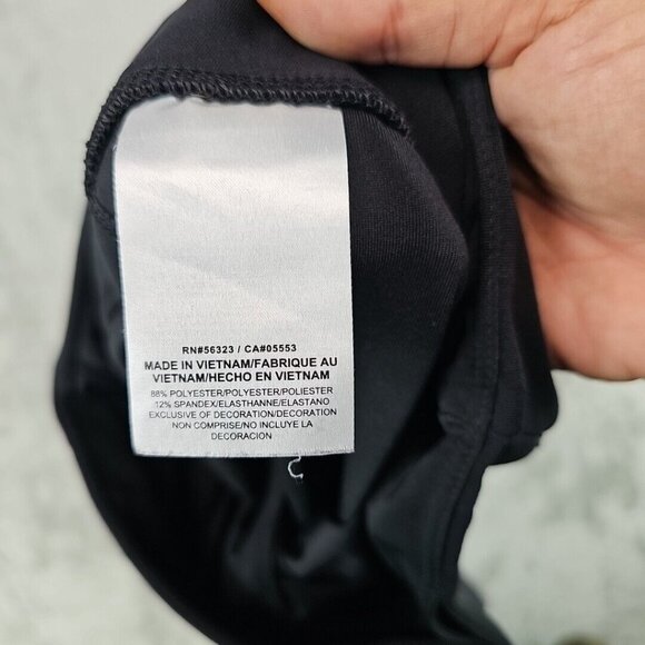 Nike Dri-Fit Pants Womens Size S Black Wide Leg Stretch Cropped Athletic Active - Picture 4 of 8